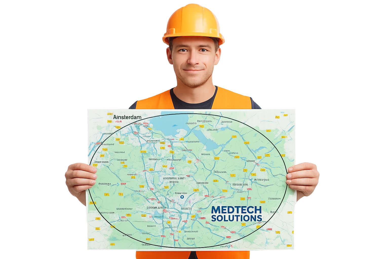 MedTechSolutions Service Coverage Map